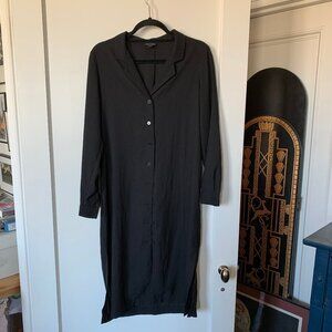 Frank and Oak Black Long Sleeved Shirt Dress szS